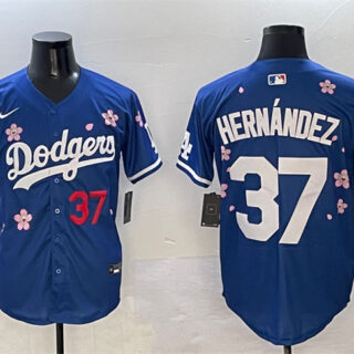 Men's Los Angeles Dodgers #37 Teoscar Hernandez Royal 2025 Tokyo Series Limited Stitched Baseball Jersey