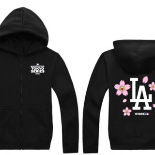 Men's Los Angeles Dodgers Black 2025 Tokyo Series Full-Zip Hoodie