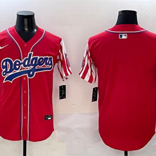Men's Los Angeles Dodgers Blank Red Limited Stitched Baseball Jersey