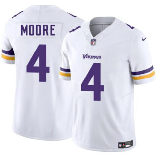 Men's Minnesota Vikings #4 Rondale Moore White 2025 F.U.S.E. Vapor Untouchable Limited Stitched Jersey