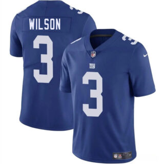 Men's New York Giants #3 Russell Wilson Blue 2025 Vapor Untouchable Limited Stitched Jersey