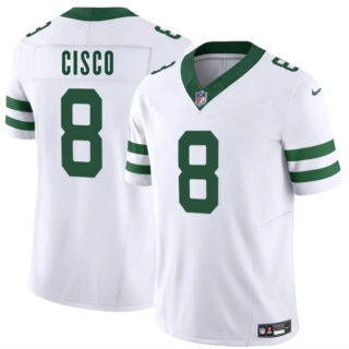 Men's New York Jets #8 Andre Cisco White 2025 F.U.S.E. Vapor Untouchable Limited Stitched Jersey