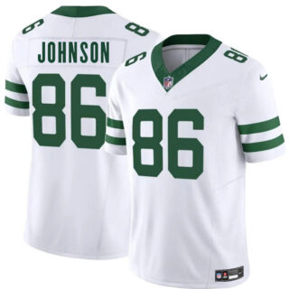 Men's New York Jets #86 Neal Johnson White 2025 F.U.S.E. Vapor Untouchable Limited Stitched Jersey