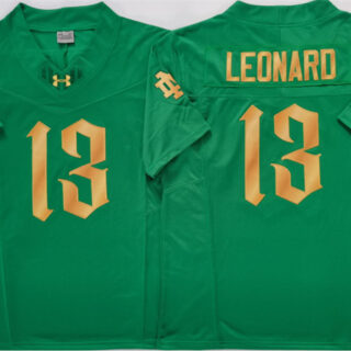 Men's Notre Dame Fighting Irish #13 Riley Leonard Green 2025 F.U.S.E. Limited Stitched Jersey