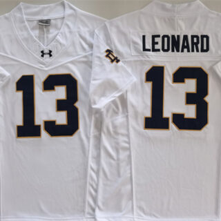 Men's Notre Dame Fighting Irish #13 Riley Leonard White 2024 F.U.S.E. Limited Stitched Jersey