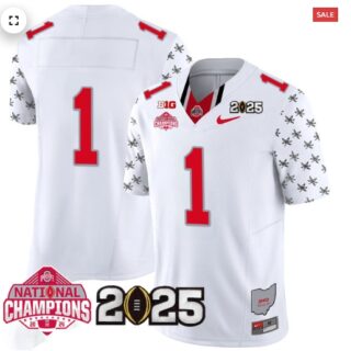 Men's Ohio State Buckeyes 2024 National Champions Limited Jersey N2 #1 Team