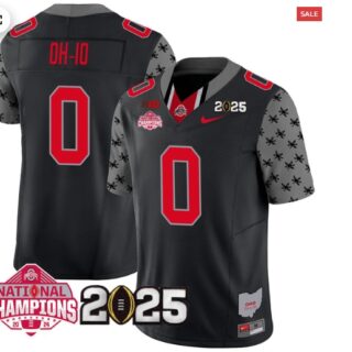 Men's Ohio State Buckeyes 2024 National Champions Limited Jersey N2 Black OH-IO 0