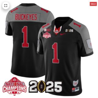 Men's Ohio State Buckeyes 2024 National Champions Limited Jersey N2 Black Special #1 Buckeyes