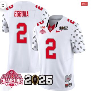 Men's Ohio State Buckeyes 2024 National Champions Limited Jersey N2 Emeka Egbuka 2