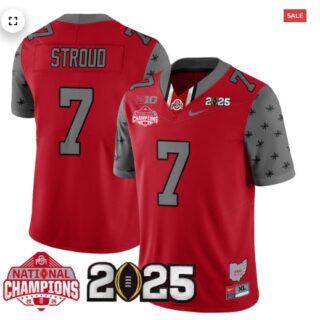 Men's Ohio State Buckeyes 2024 National Champions Limited Jersey N2 Red C J Stroud 7