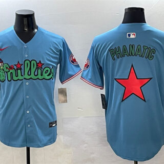 Men's Philadelphia Phillies Light Blue Phanatic Limited Stitched Jersey