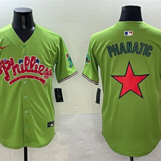 Men's Philadelphia Phillies Light Green Phanatic Limited Stitched Jersey