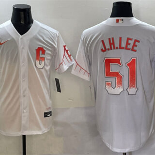 Men's San Francisco Giants #51 Jung Hoo Lee White City Connect Cool Base Stitched Baseball Jersey