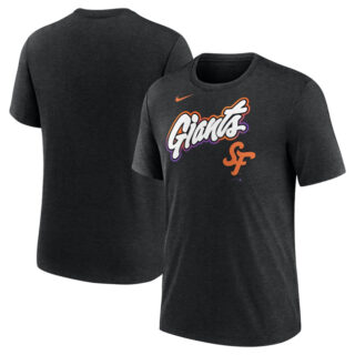 Men's San Francisco Giants Heather Black 2025 City Connect Tri-Blend T-Shirt