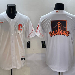 Men's San Francisco Giants Team Big Logo White City Connect Cool Base Stitched Baseball Jersey 1