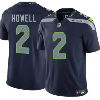 Men's Seattle Seahawks #2 Sam Howell Navy 2025 F.U.S.E. Vapor Limited Stitched Football Jersey