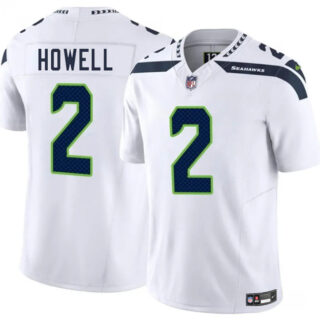 Men's Seattle Seahawks #2 Sam Howell White 2025 F.U.S.E. Vapor Limited Stitched Football Jersey