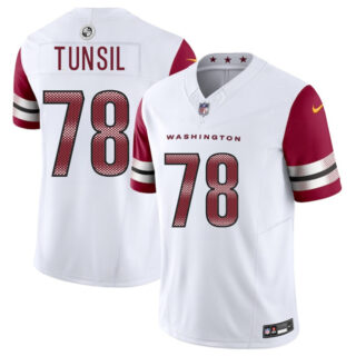 Men's Washington Commanders #78 Laremy Tunsil White 2025 F.U.S.E. Vapor Limited Stitched Football Jersey