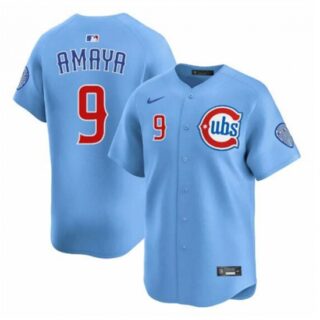 Youth Chicago Cubs #9 Miguel Amaya Blue 2024-25 2nd Alternate Limited Stitched Baseball Jersey