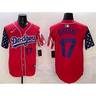 Men's Los Angeles Dodgers #17 Shohei Ohtani Red Limited Stitched Baseball Jersey