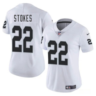 Women's Las Vegas Raiders #22 Eric Stokes White 2025 Vapor Stitched Jersey(Run Small)