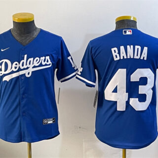 Women's Los Angeles Dodgers #43 Anthony Banda Royal Cool Base Stitched Baseball Jersey