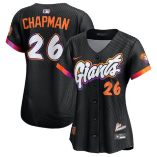 Women's San Francisco Giants #26 Matt Chapman Anthracite 2025 City Connect Limited Stitched Baseball Jersey(Run Small)