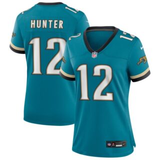 Women's #12 Travis Hunter Jacksonville Jaguars 2025 NFL Draft First Round Pick 2nd Alternate Game Jersey - Teal