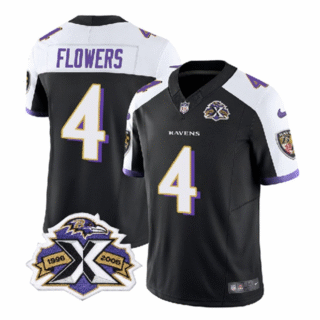 Youth Baltimore Ravens #4 Zay Flowers Black Vapor Limited Football Jersey