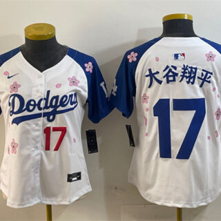 Youth Los Angeles Dodgers #17 Shohei Ohtani White Royal 2025 Tokyo Series Limited Stitched Baseball Jersey
