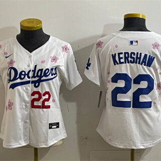 Youth Los Angeles Dodgers #22 Clayton Kershaw White 2025 Tokyo Series Limited Stitched Baseball Jersey