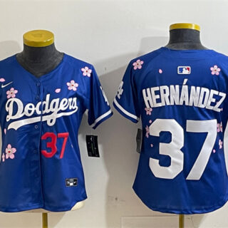 Youth Los Angeles Dodgers #37 Teoscar Hernandez Royal 2025 Tokyo Series Limited Stitched Baseball Jersey