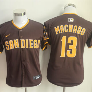 Youth San Diego Padres #13 Manny Machado Brown Limited Stitched Baseball Jersey