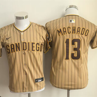 Youth San Diego Padres #13 Manny Machado Tan Limited Stitched Baseball Jersey