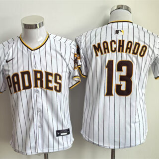 Youth San Diego Padres #13 Manny Machado White Home Limited Stitched Baseball Jersey