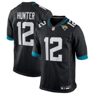 Youth #12 Travis Hunter Black Jacksonville Jaguars 2025 NFL Draft First Round Pick Alternate Game Player Jersey