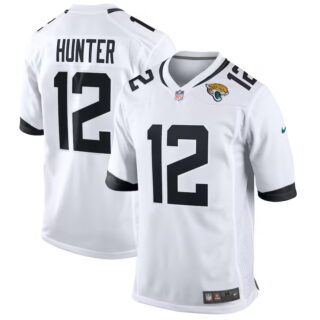 Youth #12 Travis Hunter White Jacksonville Jaguars 2025 NFL Draft First Round Pick Game Player Jersey