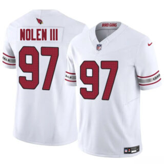 Men's Arizona Cardinals #97 Walter Nolen III White 2025 Draft F.U.S.E. Vapor Untouchable Limited Stitched Jersey