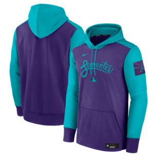 Men's Arizona Diamondbacks Purple 2025 City Connect Collection Therma Pullover Hoodie