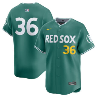 Men's Boston Red Sox #36 Triston Casas Green 2025 City Connect Limited Stitched Baseball Jersey