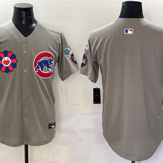 Men's Chicago Cubs Blank Gray 2025 Tokyo Series Limited Stitched Baseball Jersey