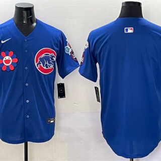 Men's Chicago Cubs Blank Royal 2025 Tokyo Series Limited Stitched Baseball Jersey
