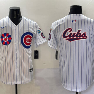 Men's Chicago Cubs Team Big Logo White 2025 Tokyo Series Limited Stitched Baseball Jersey