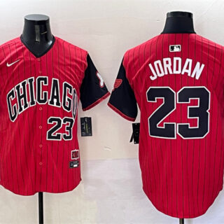 Men's Chicago White Sox #23 Michael Jordan Red Black 2025 City Connect Limited Stitched Baseball Jersey