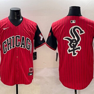 Men's Chicago White Sox Team Big Logo Red Black 2025 City Connect Limited Stitched Baseball Jersey 001