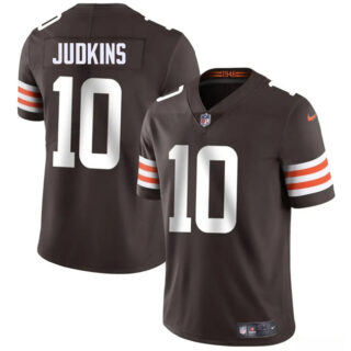 Men's Cleveland Browns #10 Quinshon Judkins Brown 2025 Draft Vapor Untouchable Limited Stitched Football Jersey
