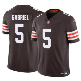 Men's Cleveland Browns #5 Dillon Gabriel 2025 Draft F.U.S.E. Vapor Limited Stitched Football Jersey