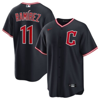 Men's Cleveland Guardians #11 Jose Ramirez Navy 2025 Alternate Limited Stitched Baseball Jersey