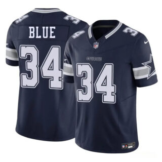 Men's Dallas Cowboys #34 Jaydon Blue Navy 2025 F.U.S.E Draft Vapor Untouchable Limited Stitched Football Jersey