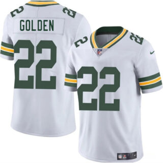 Men's Green Bay Packers #22 Matthew Golden White 2025 Draft Vapor Untouchable Limited Stitched Football Jersey